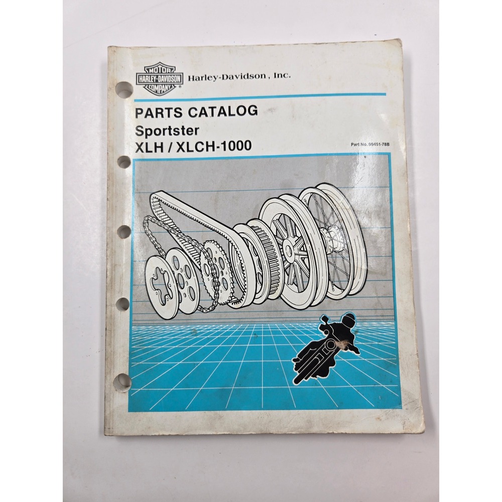 Harley-Davidson Sportster XLH XLCH-1000 Parts Catalog Manual 99451-78B Vintage
